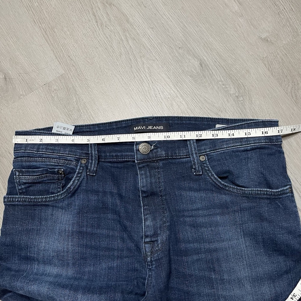 Mavi Jake Jeans Mens 34x31 Blue Slim Leg Cotton Blend Stretch Preppy Mid Rise - Picture 12 of 12